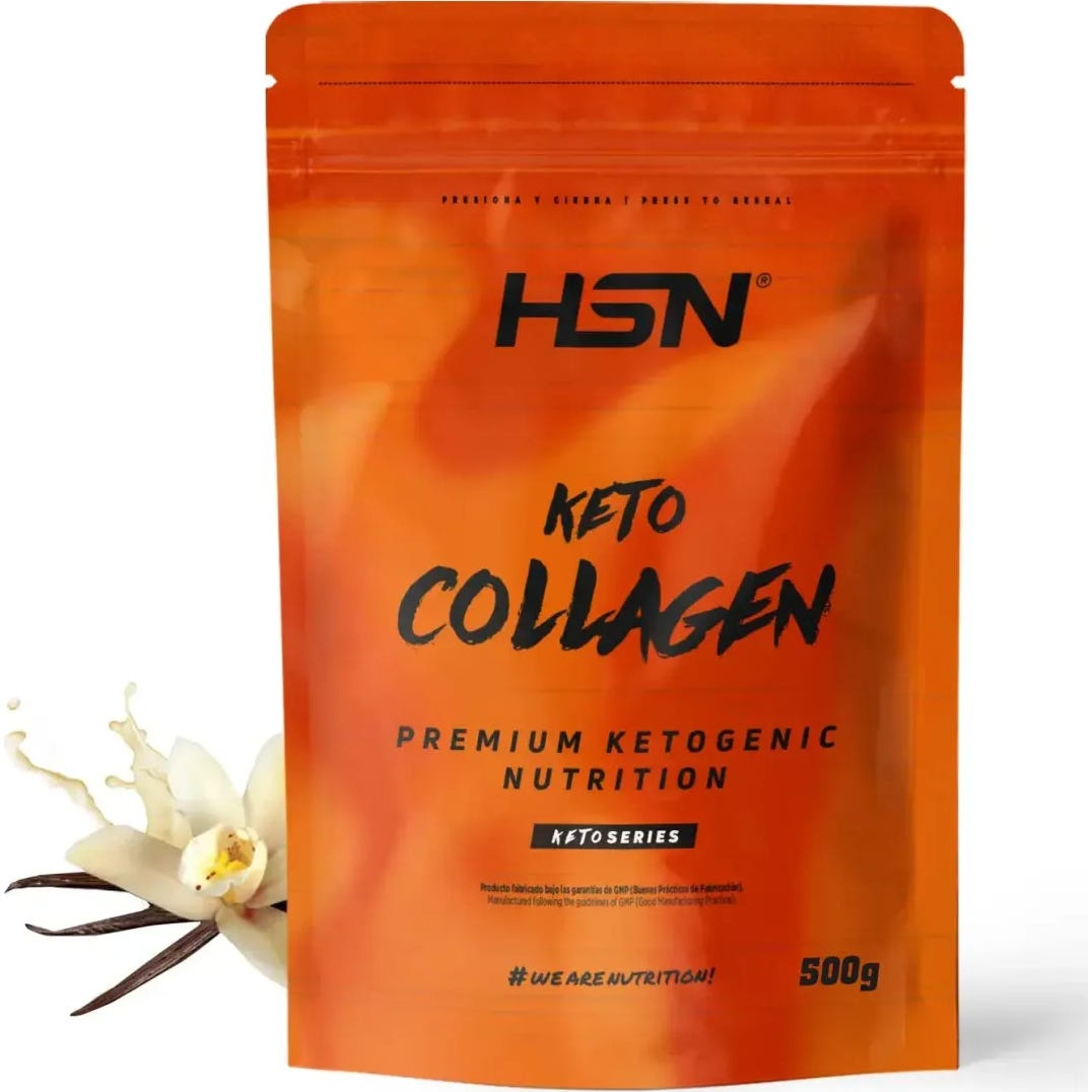 HSN Keto Colágeno Hidrolizado Bovino en Polvo Vainilla 500g