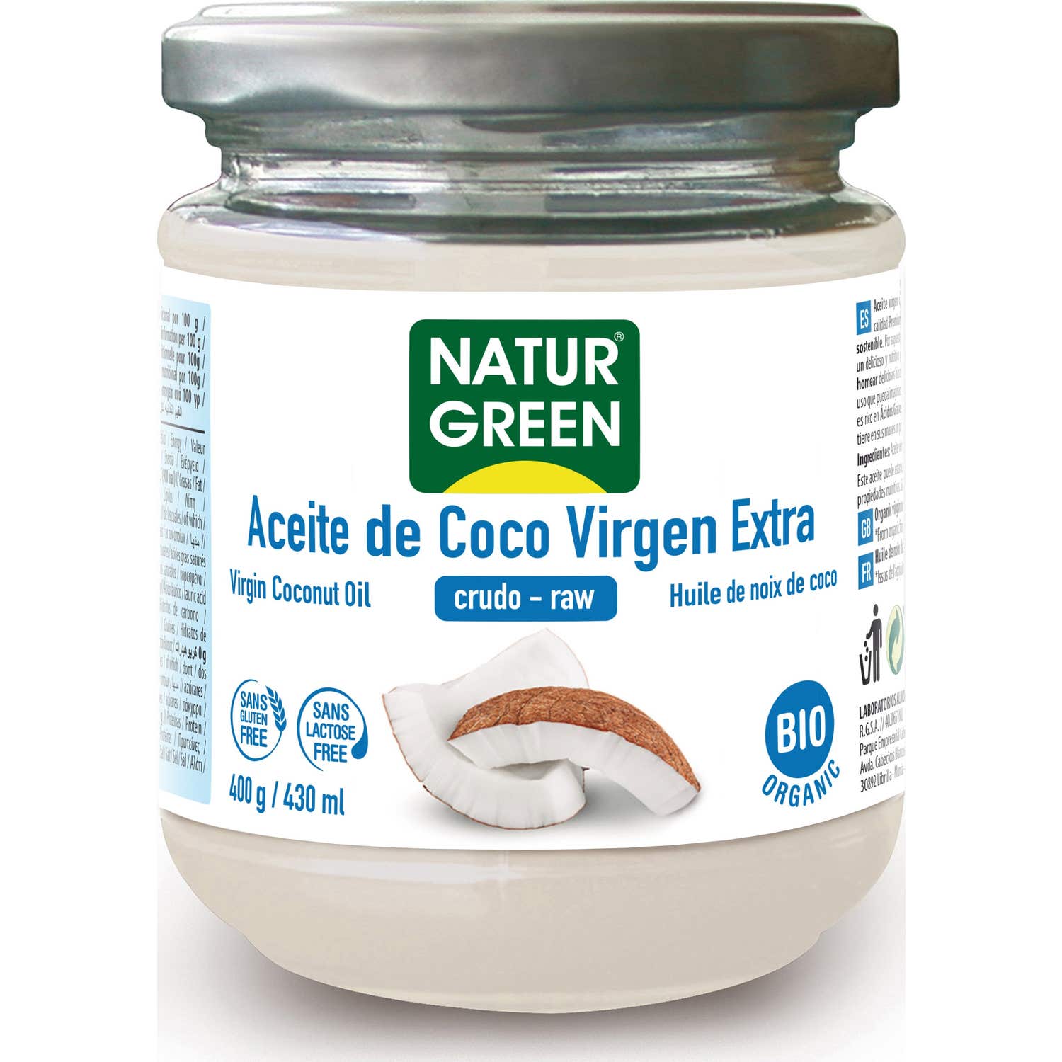 Naturgreen Aceite De Coco Virgen 400g