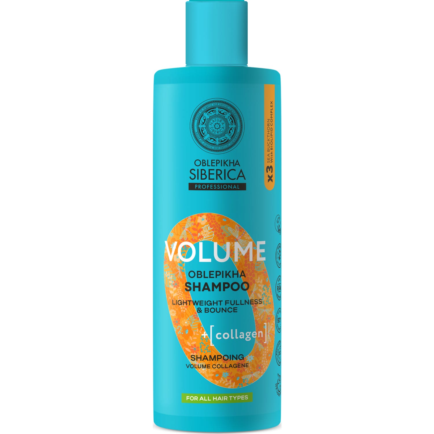 Natura Siberica Oblepikha Champú Voluminizador Colágeno 400ml