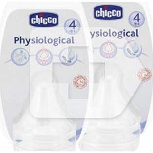 Chicco® Tetina Fisiológica Silicona Boca Ancha + 4 M 2 uds