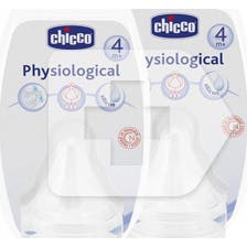 Chicco® Tetina Fisiológica Silicona Boca Ancha + 4 M 2 uds