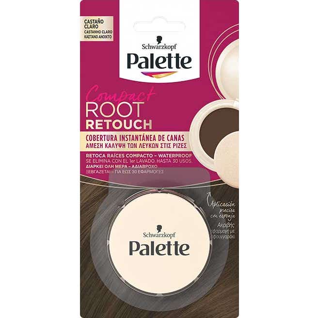 Schwarzkopf Palette Root Retouch Retoca Raíces Compacto Castaño Claro 3 g