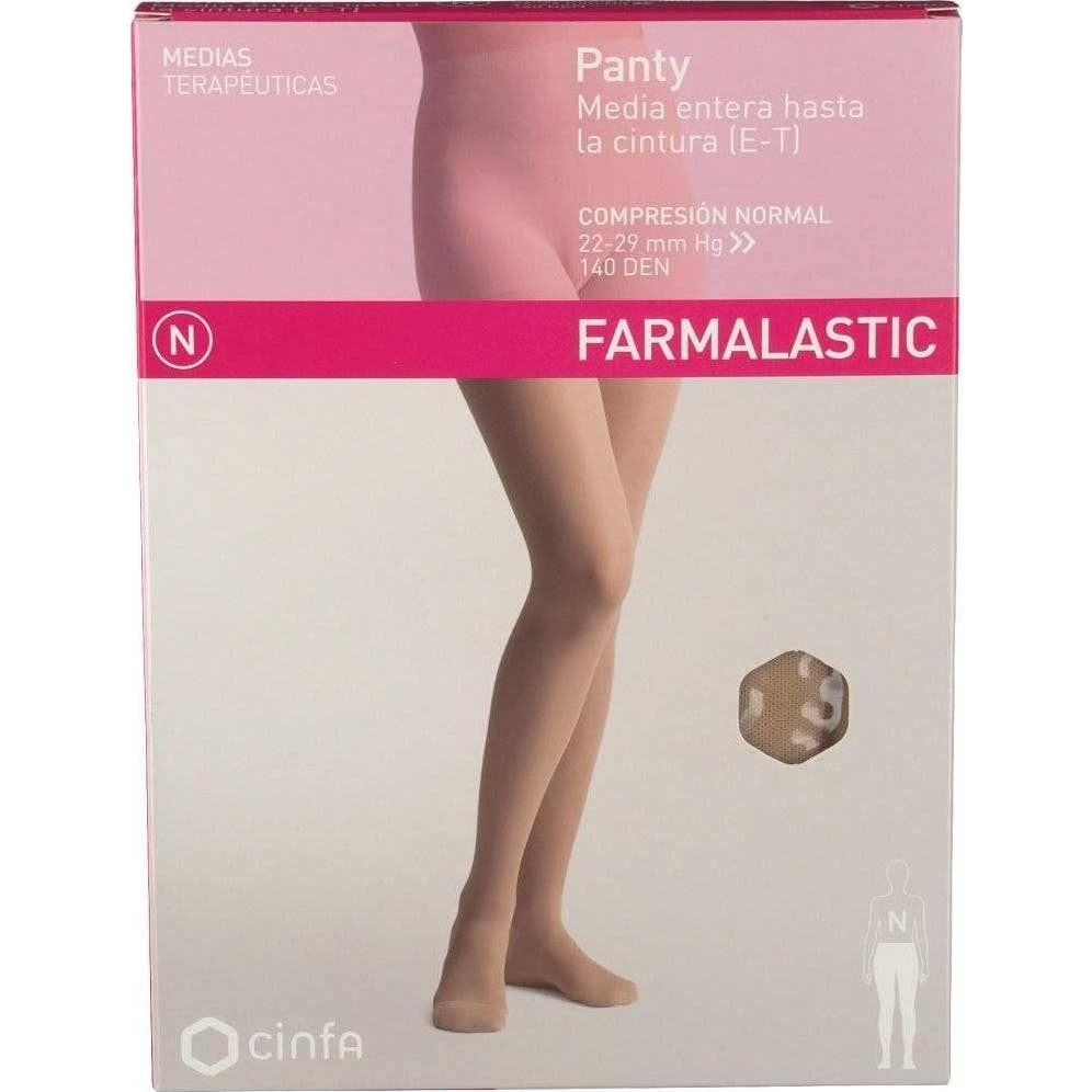 Farmalastic panty-media hasta la cintura (E-T) compresión normal T-pequeña beige