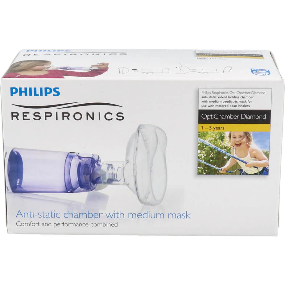 Respironics OptiChamber Diamond Cámara Inhalación Infantil 1-5 años