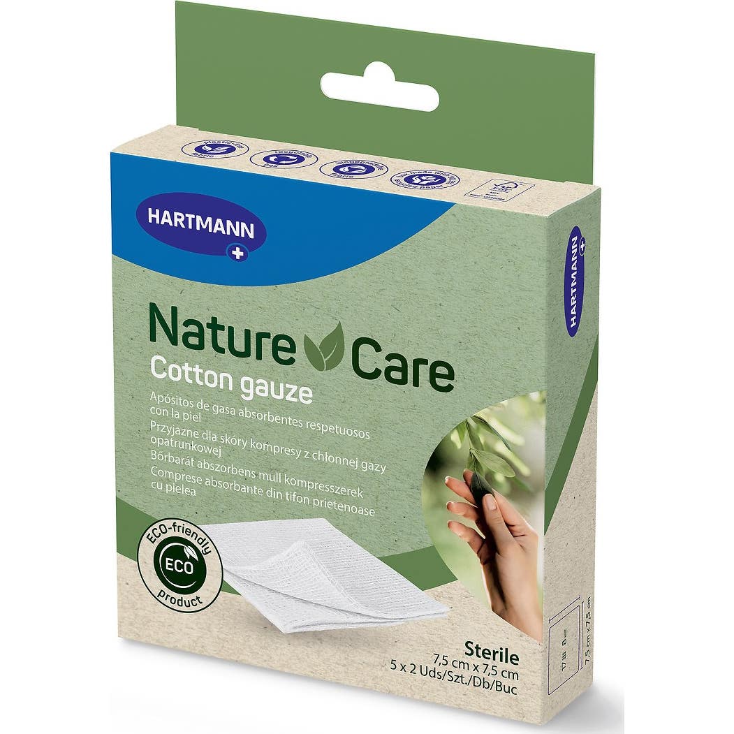 Hartmann Nature Care Cotton Gasa Estéril 7,5cmx7,5cm 5x2uds