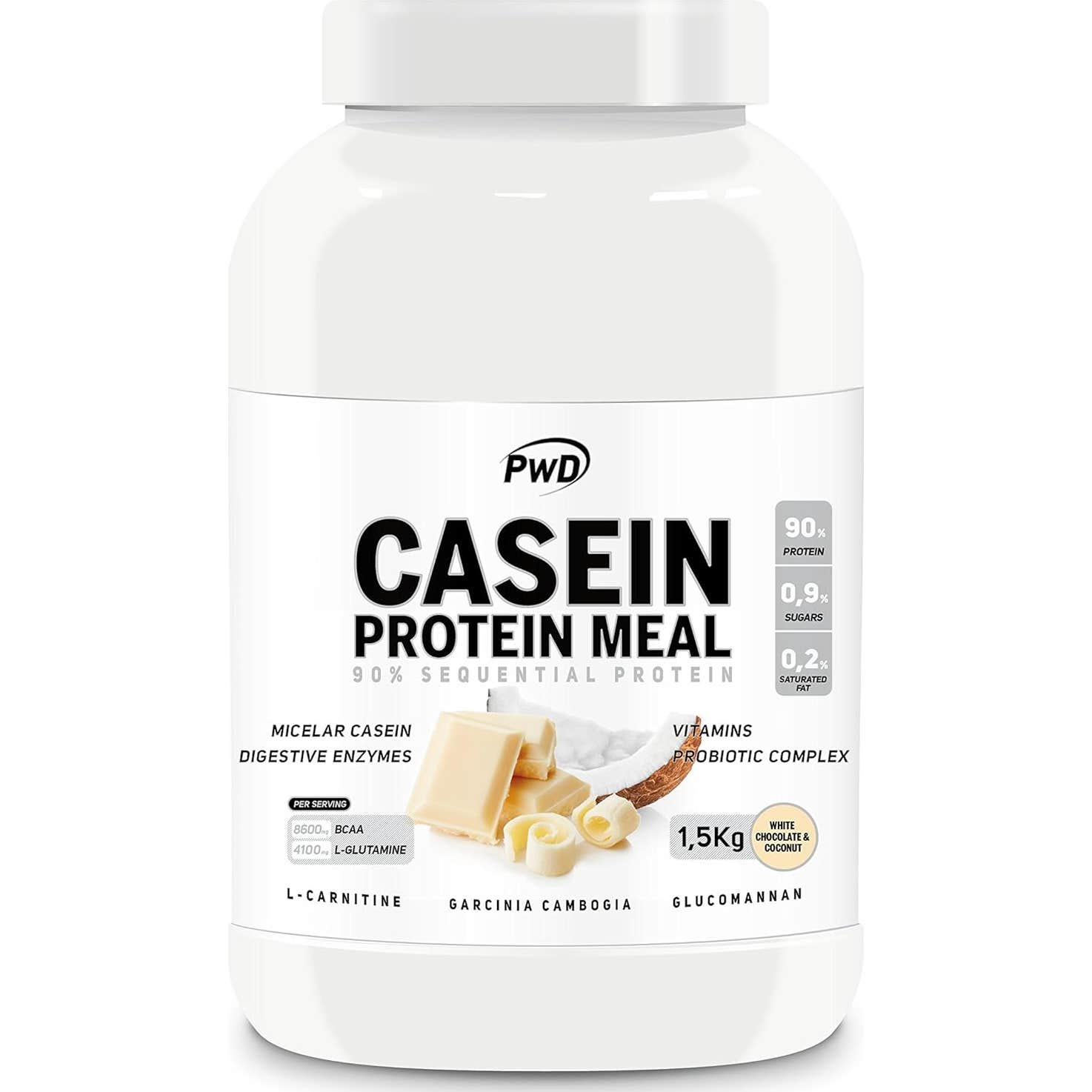 Pwd Casein Protein Meal White Chocolate With Coconut 1.5kg
