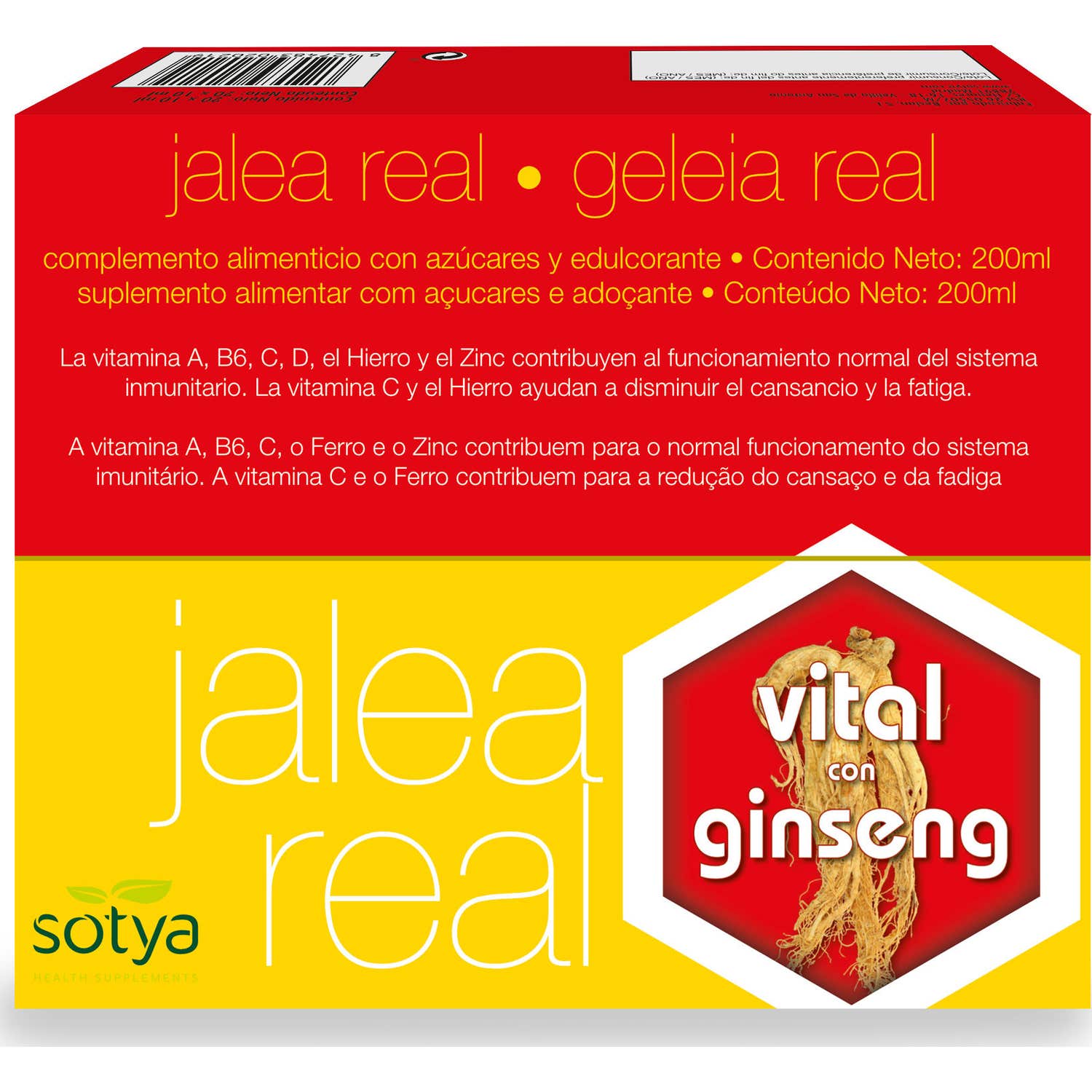 Sotya Vital Jalea Real con Ginseng Viales 20x10ml