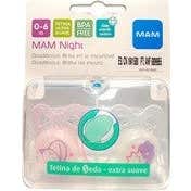 MAM Night chupete silicona con caja esterilizadora +6 M 2 uds