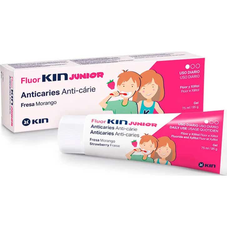 Fluor-Kin Junior dentífrico sabor fresa 75 ml
