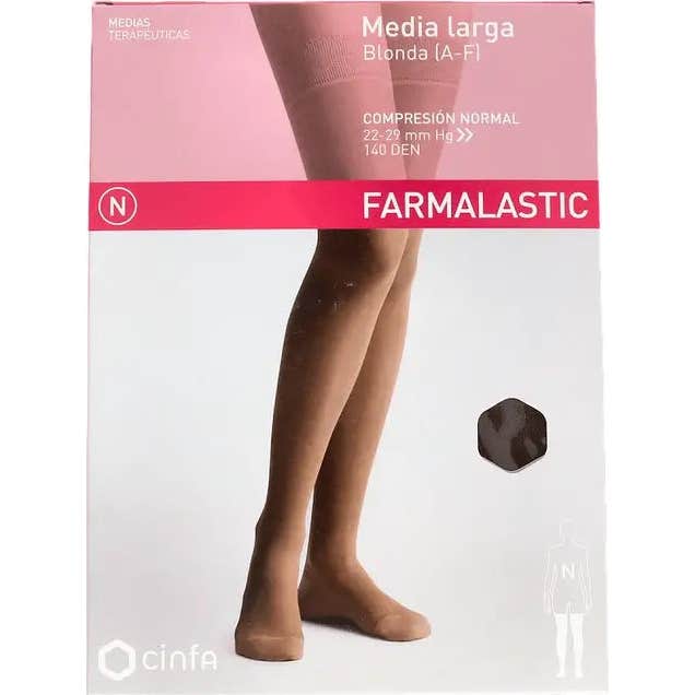 Farmalastic Media Larga blonda (A-F) comp. normal T-grande capuchino 1 par