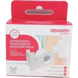 Aposán Esparadrapo Transparente Microperforado 5 Mx2,5 cm 1 ud