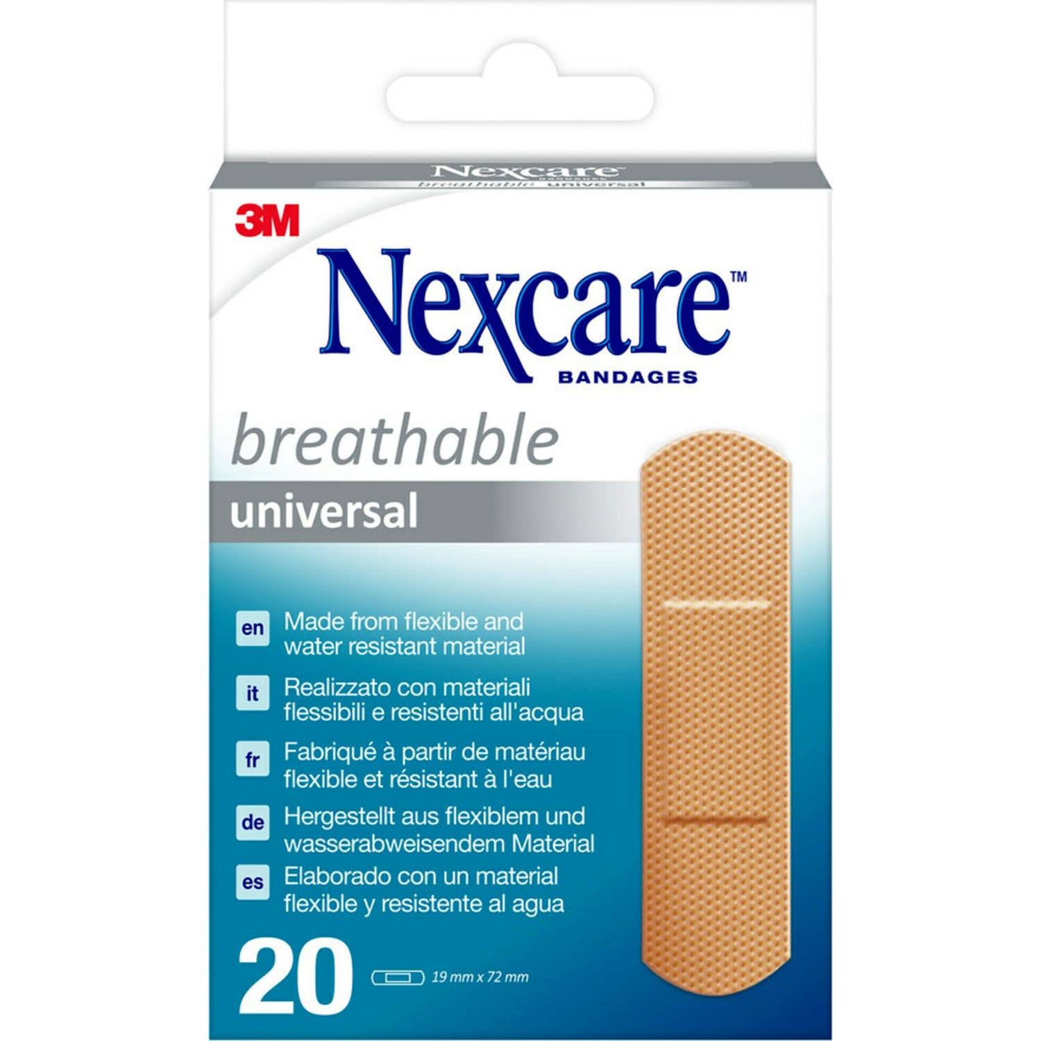 Nexcare® Universal tiras protectoras 19x76mm 20uds