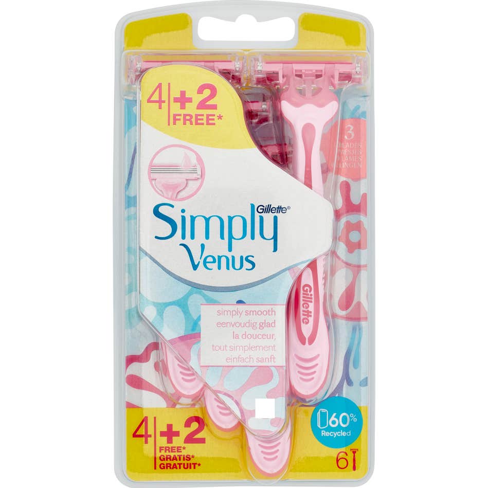 Venus Simply 3 Afeitadora 6uds