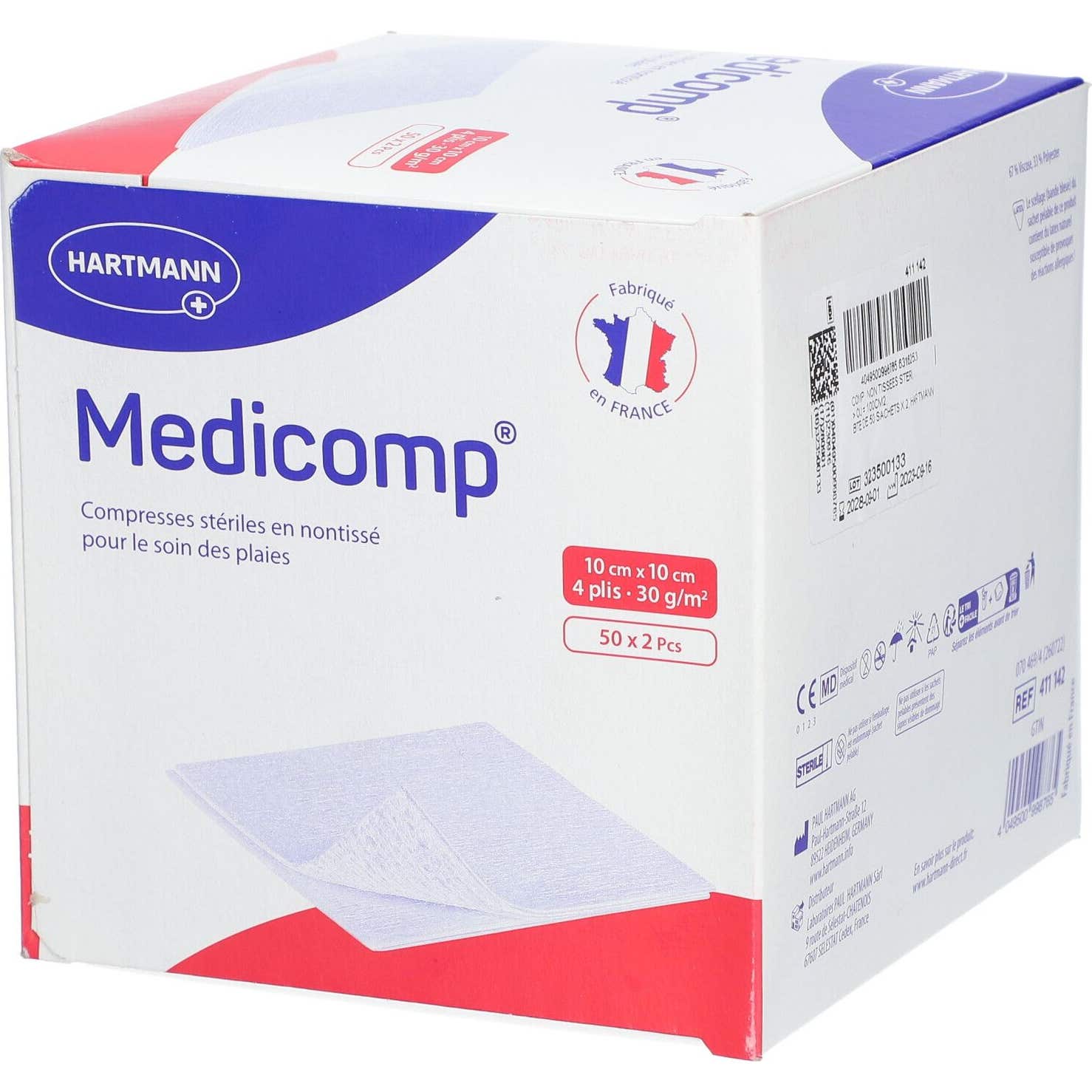 Medicomp Compresa Estéril 10x10cm 100uds