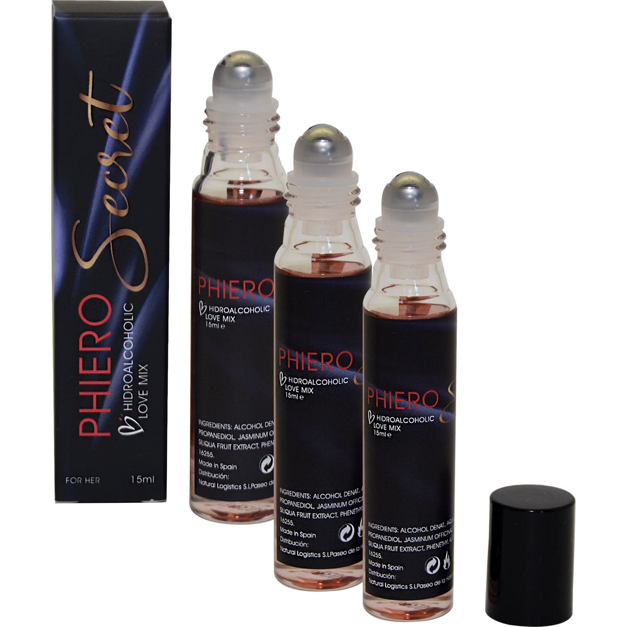 500Cosmetics Phiero Secret Feromonas para Mujer 3x15ml