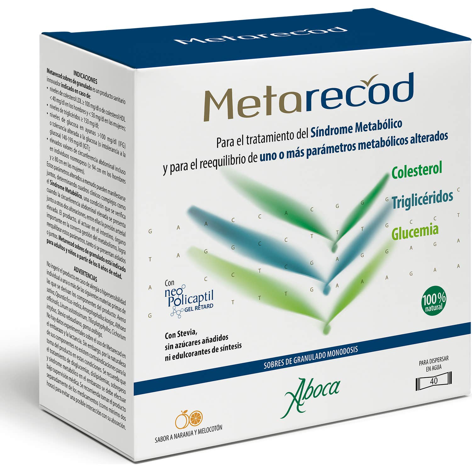 Aboca Naranja/Melocotón Metarecod 40 Sobres