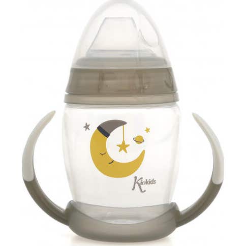 Kiokids Taza de Aprendizaje Noche Gris 270 ml 1 ud