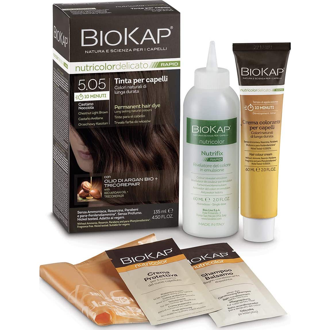 Biokap Kit Nutricolor Delicato Tinte Cabello Nº5,05 1ud