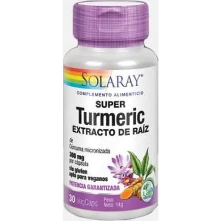 Solaray Super Bio Turmeric 30 Cápsulas Vegetales - Imagen 2