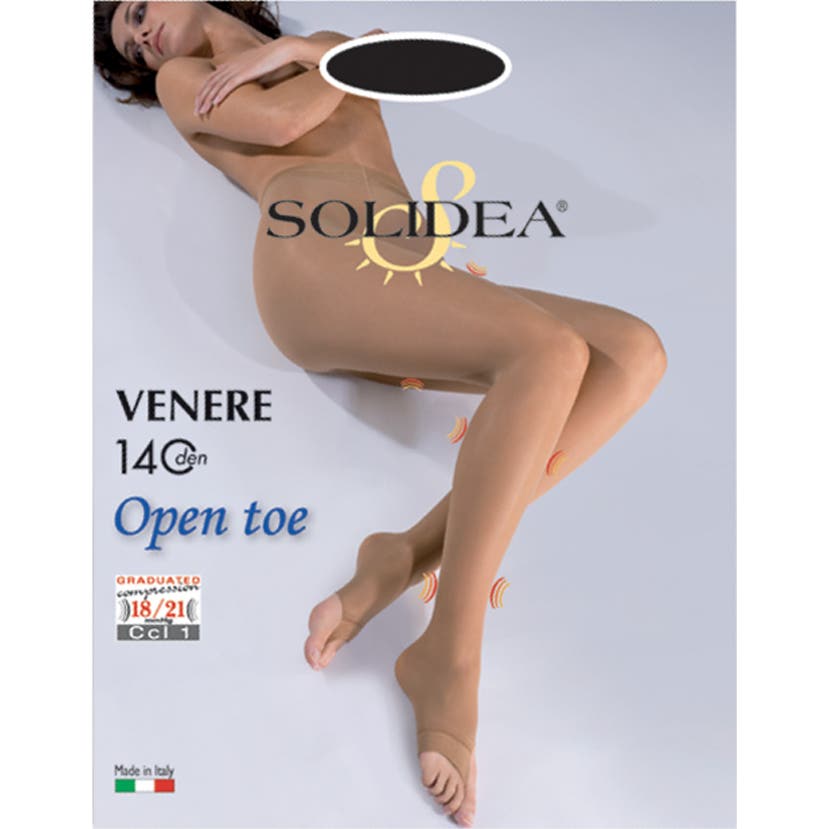 Solidea Venere 140den Pantimedia Open Toe Camel 4 L 1ud