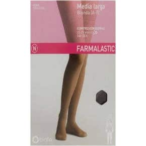 Farmalastic Media Larga blonda (A-F) comp. normal T-pequeña capuchino 1 par