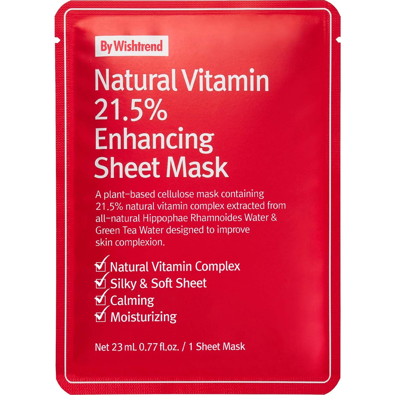 By Wishtrend Natural Vitamin 21.5% Enhancing Sheet Mask 23ml