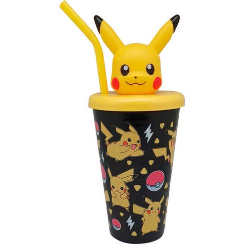 Kids Licensing Vaso Caña Topper 3 D Pikachu Pokemon 500 ml 1 ud
