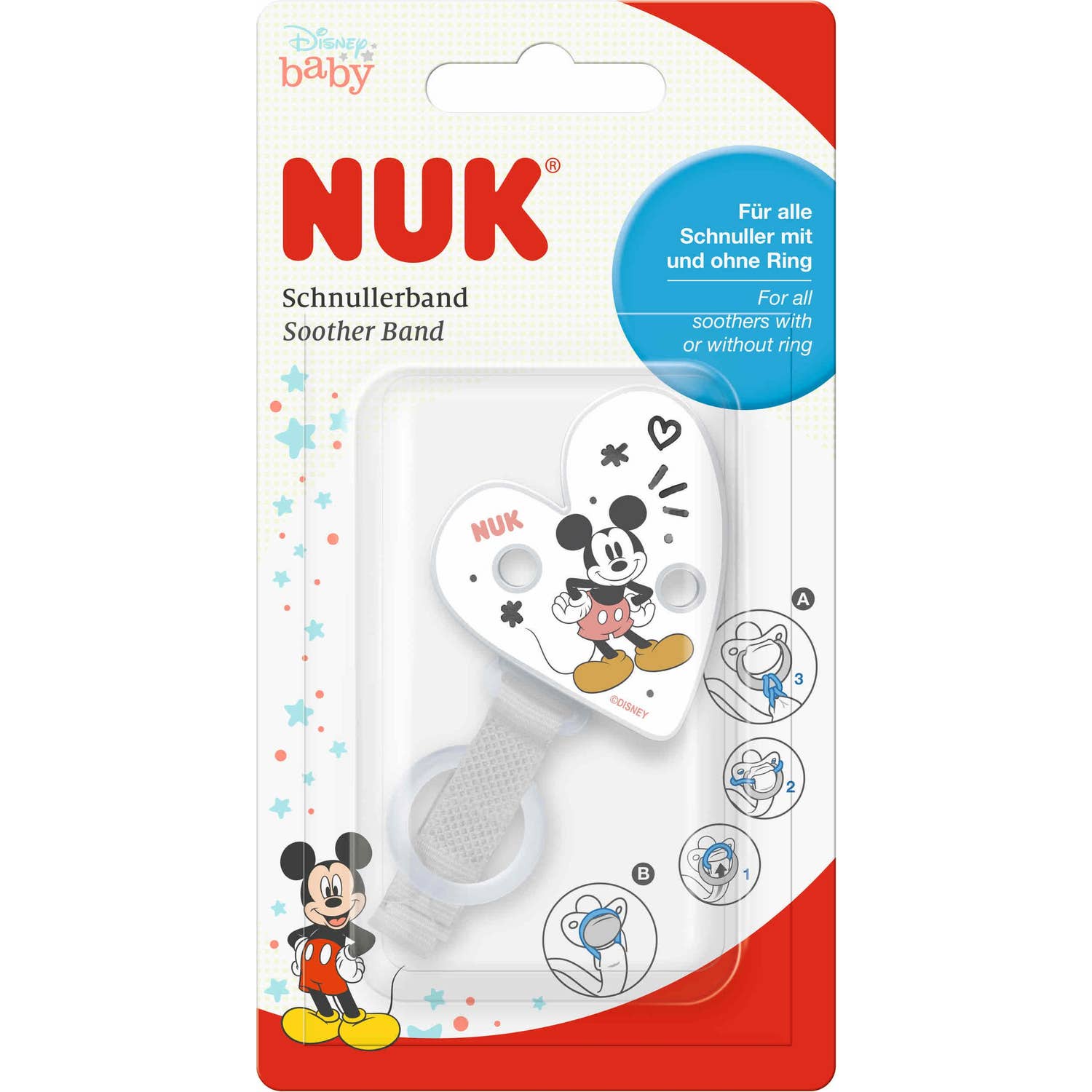 Nuk cadenita chupete Mickey Mouse 1ud