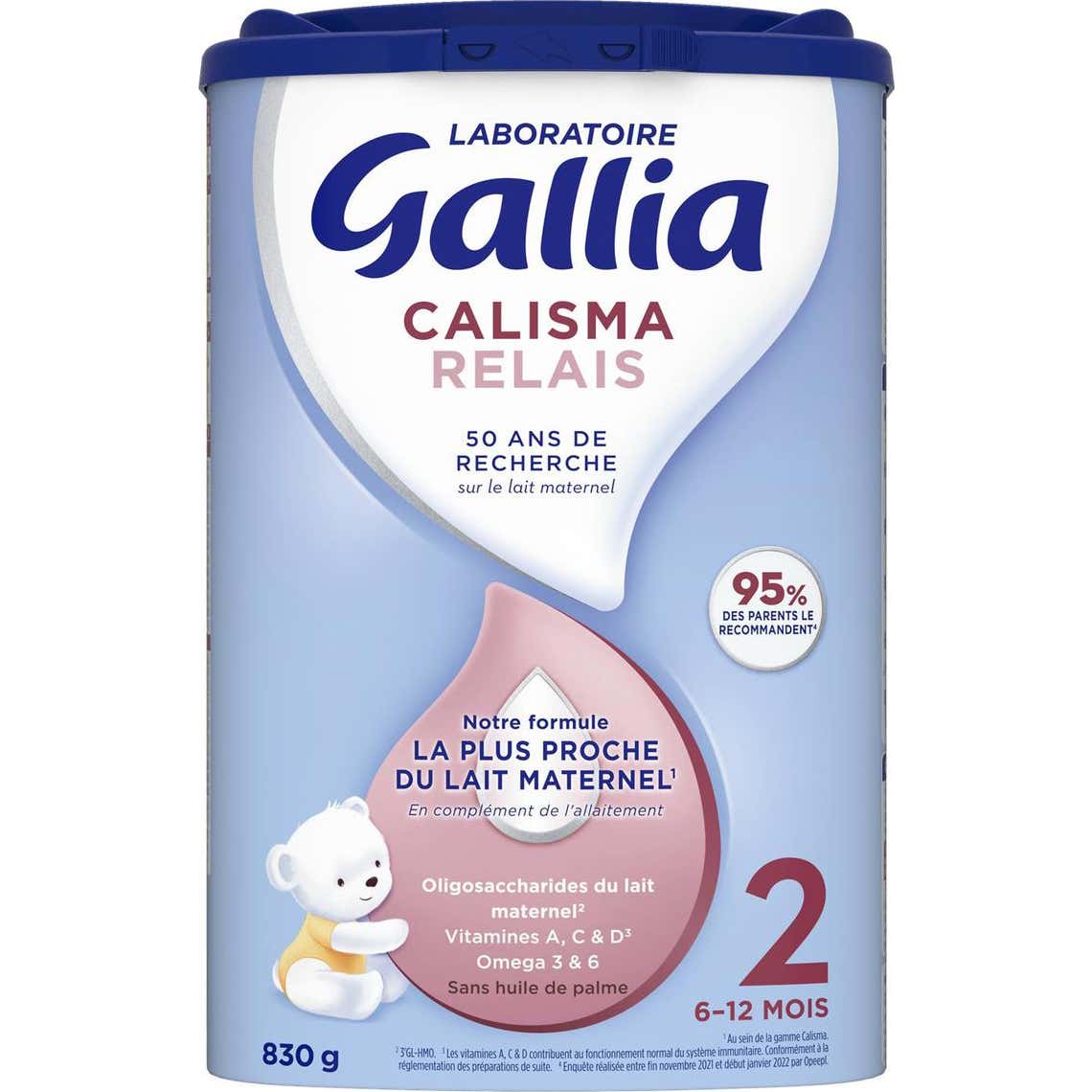 Gallia Calisma Relais Leche Bebé 2 6-12M 830g