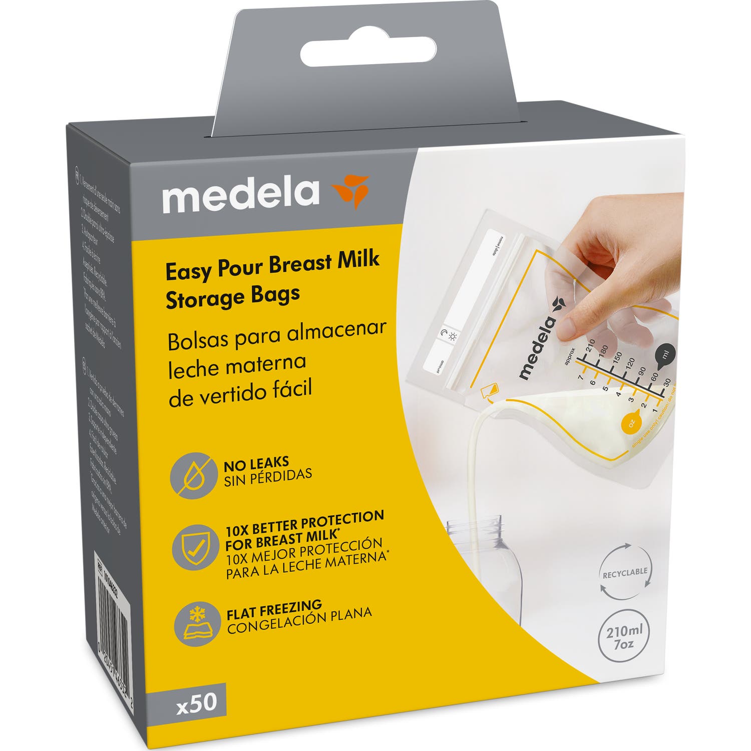 Medela Bolsas Almacenamiento Leche Materna Easy Pour 50uds