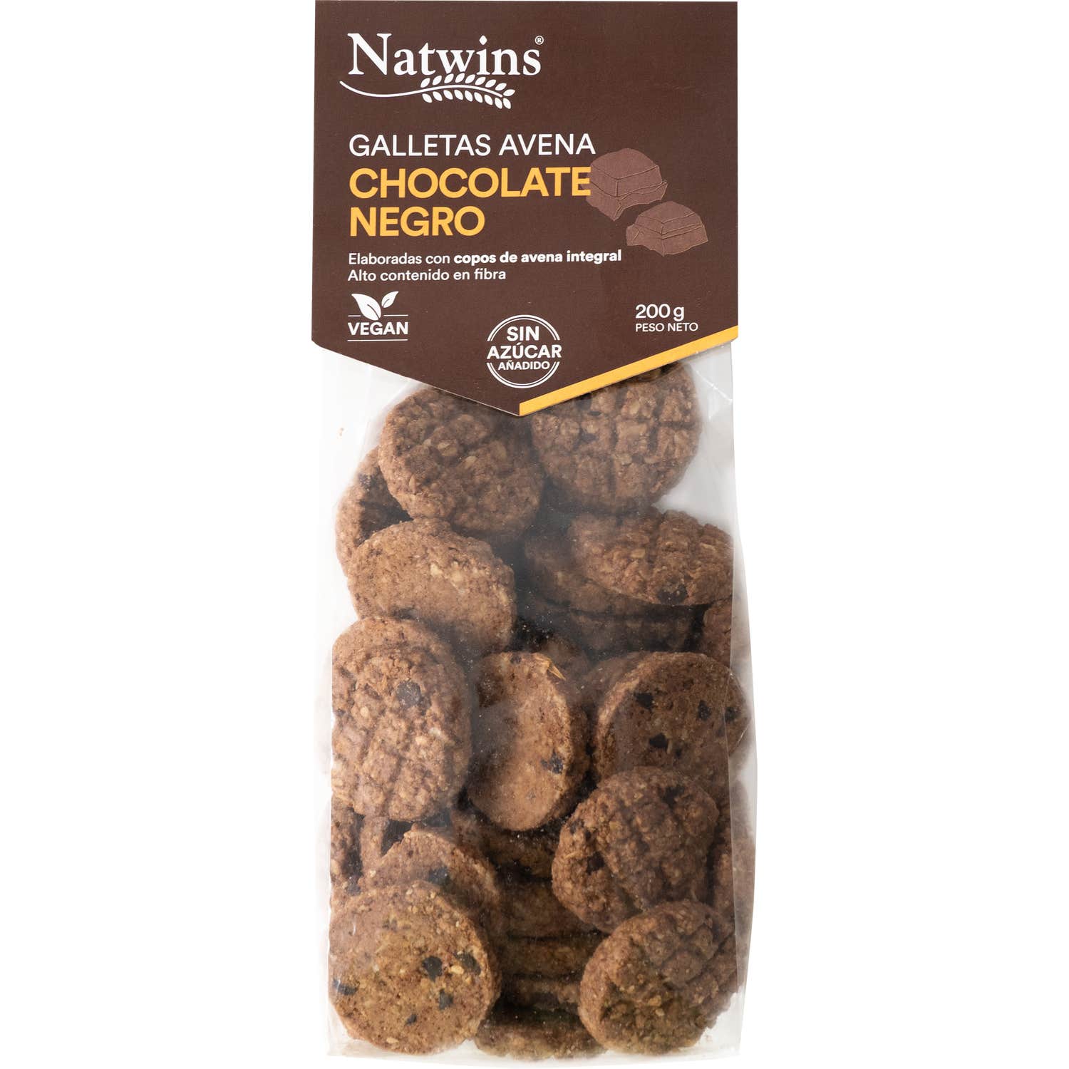 Natwins Galletas de Avena Chocolate Negro Bio 200g