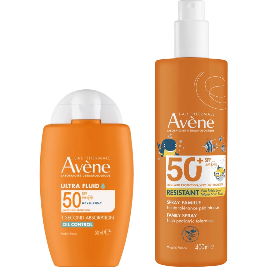 Avène Pack Ultra Fluido Oil Control SPF50 50ml + Spray Familia SPF50+ 400ml