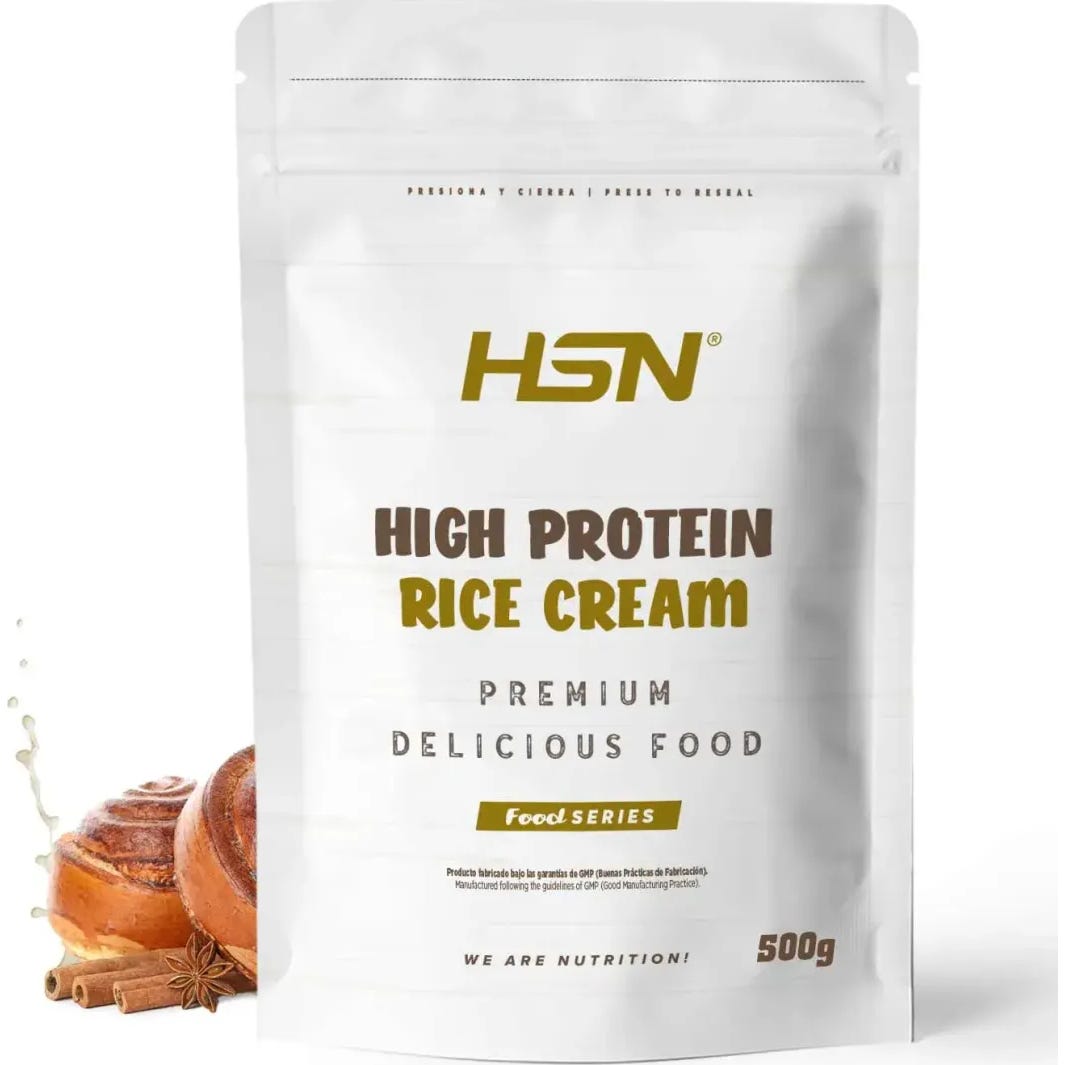 HSN Crema de Arroz Proteica Rollo de Canela 500g