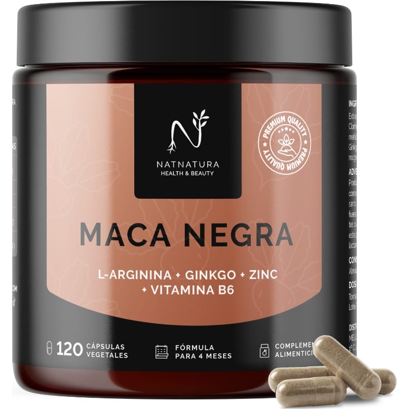 Natnatura Maca Negra Pura 120 cápsulas