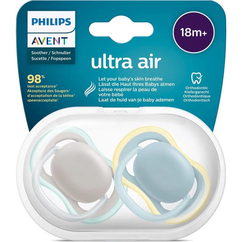 Philips Avent Kit Chupete Ultra Air +18m Neutro 2 uds