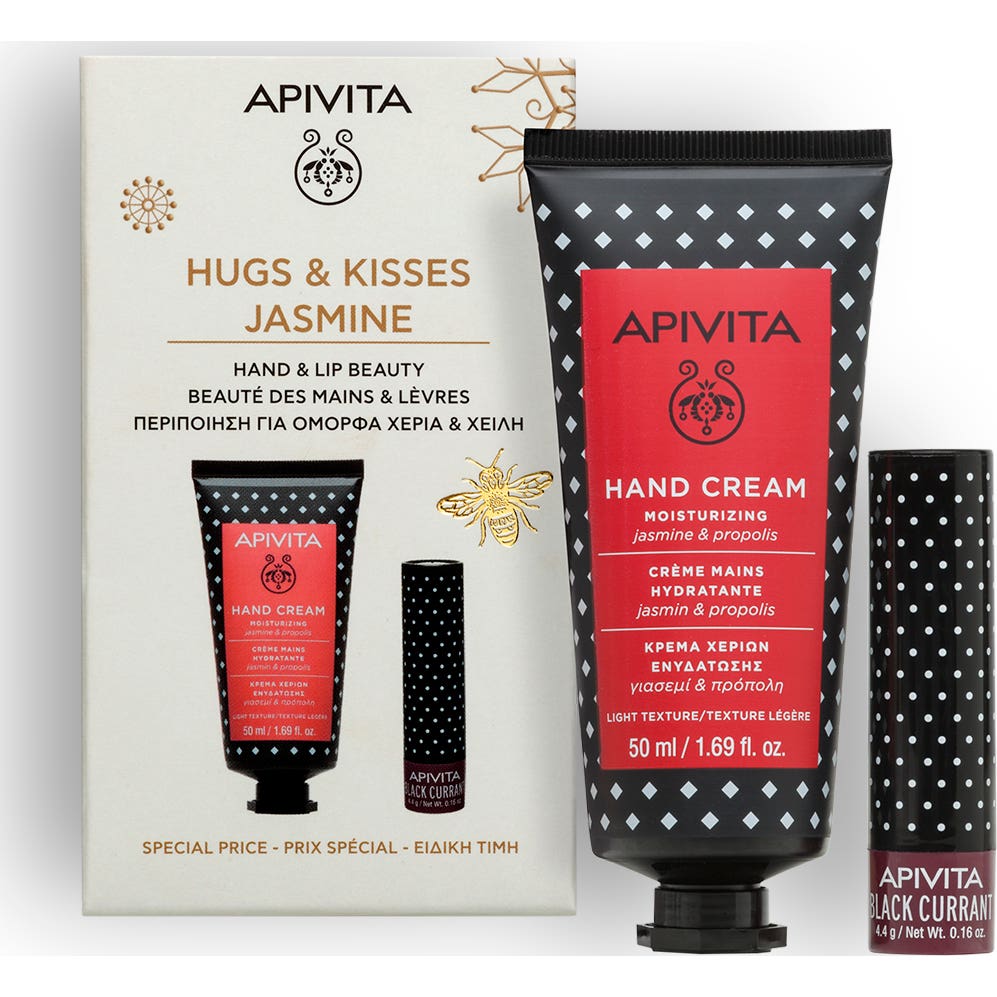 Apivita Pack Hugs & Kisses Jasmine Crema de manos 50ml + Labial 4,4g