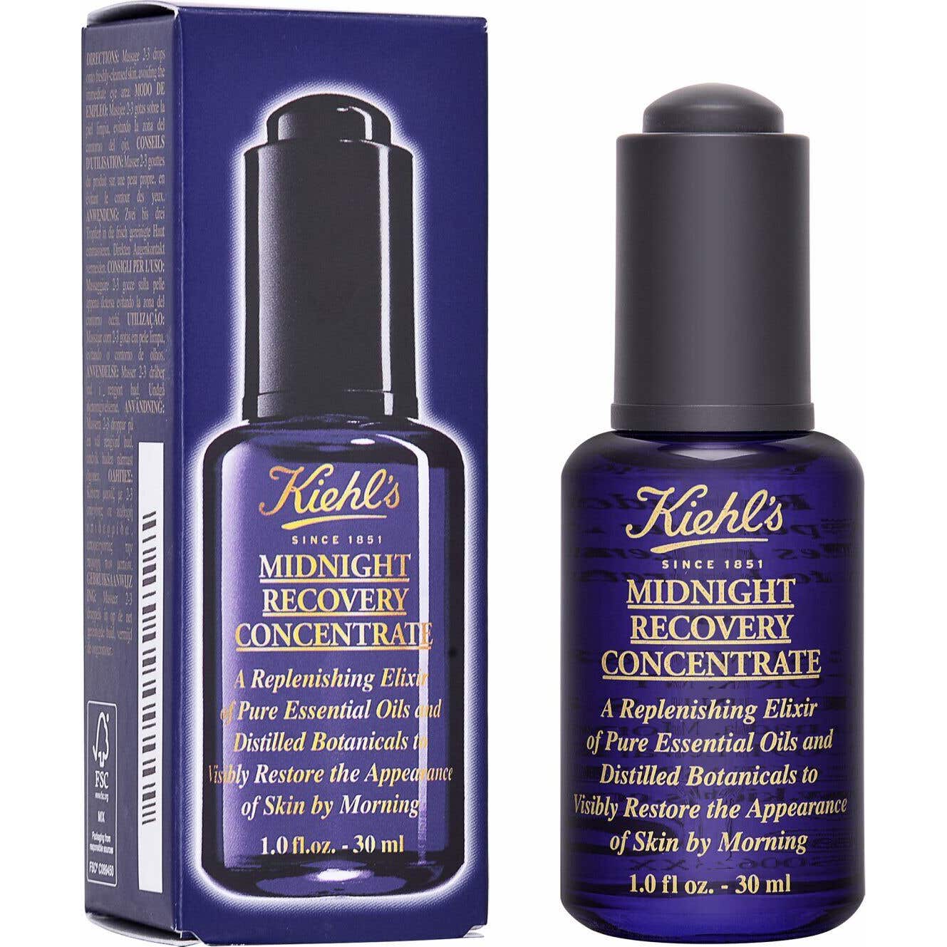 Kiehl's Midnight Recovery Concentrate Sérum Facial Restaurador - Antiedad – imagen 3