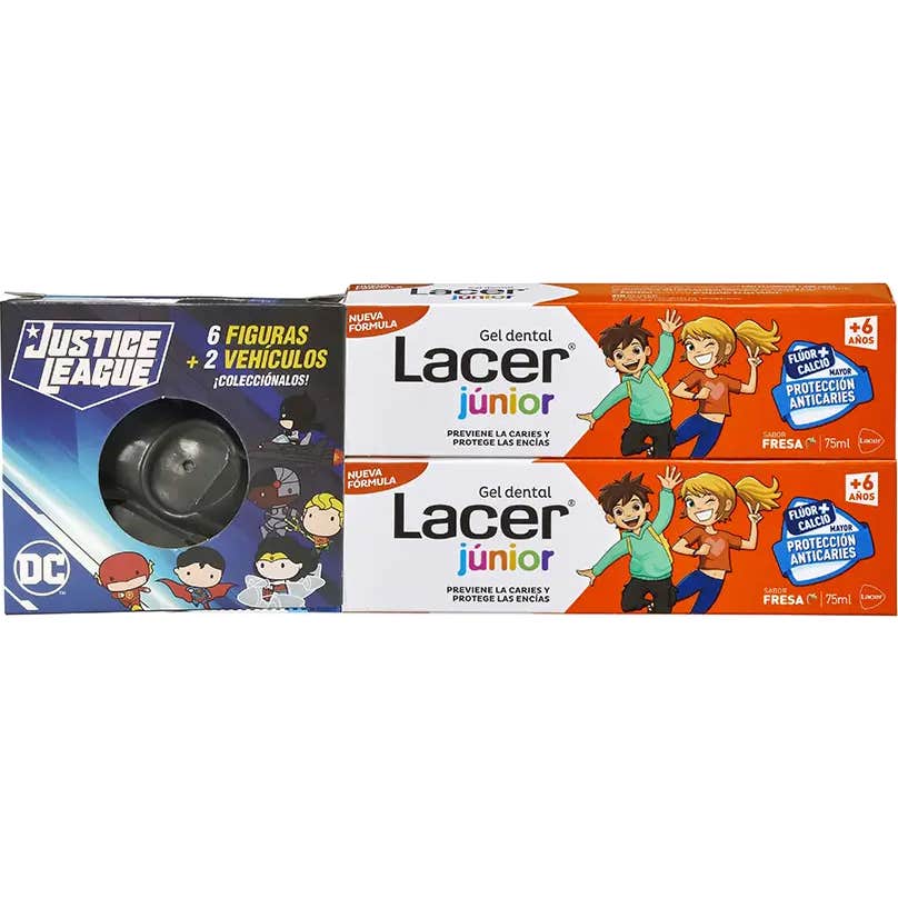 Lacer Júnior Pack Gel Dental Fresa 2x75 ml + Regalo