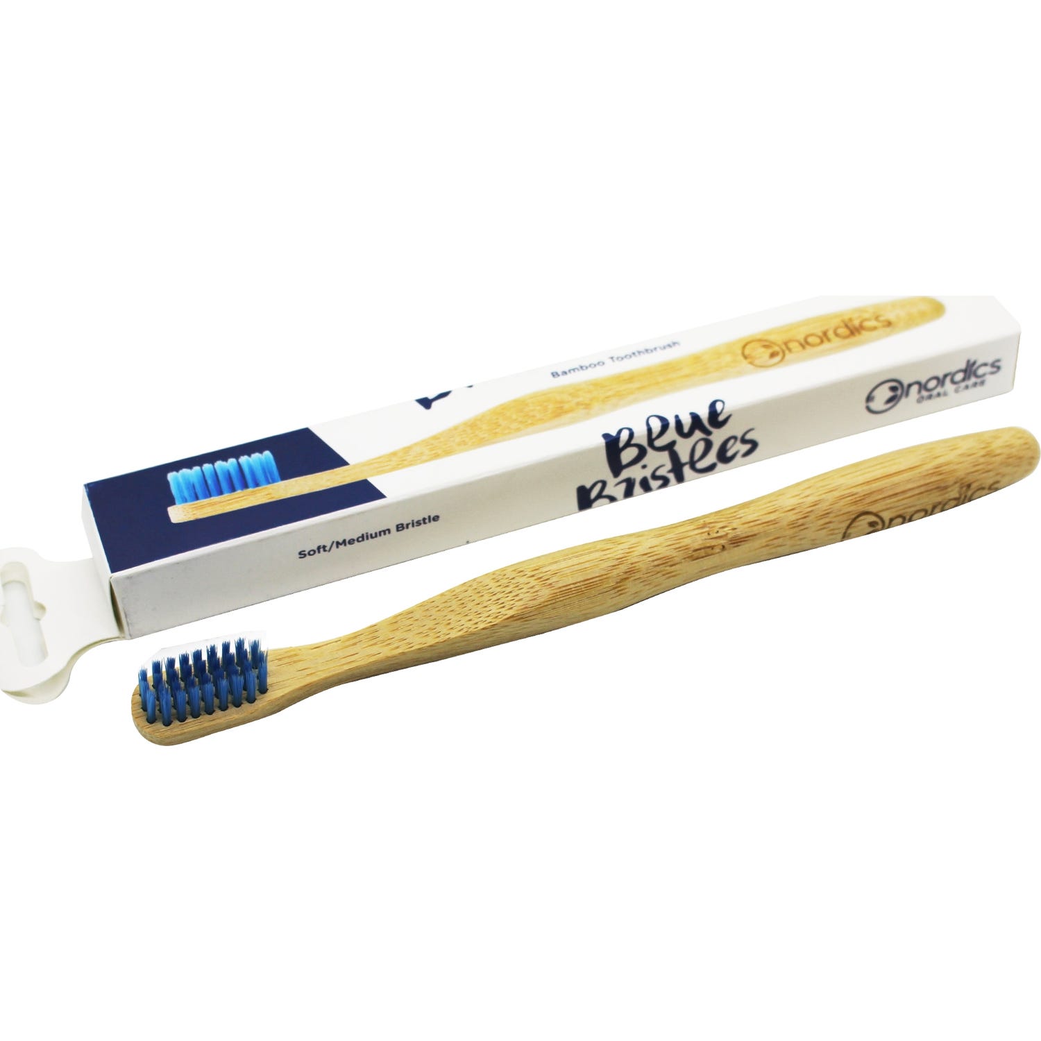 Nordics Azul Cepillo De Dientes 100 % Biodegradable De Bambú