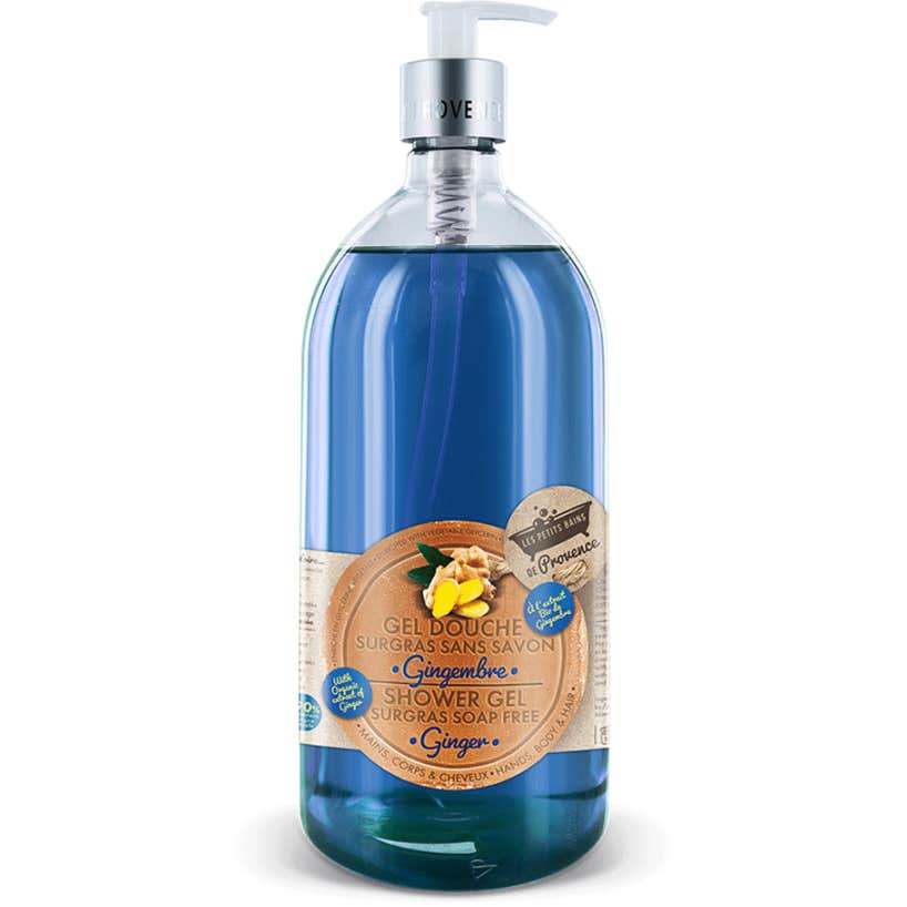 Les Petits Bains de Provence Gel de ducha sin jabón jengibre 1000 ml