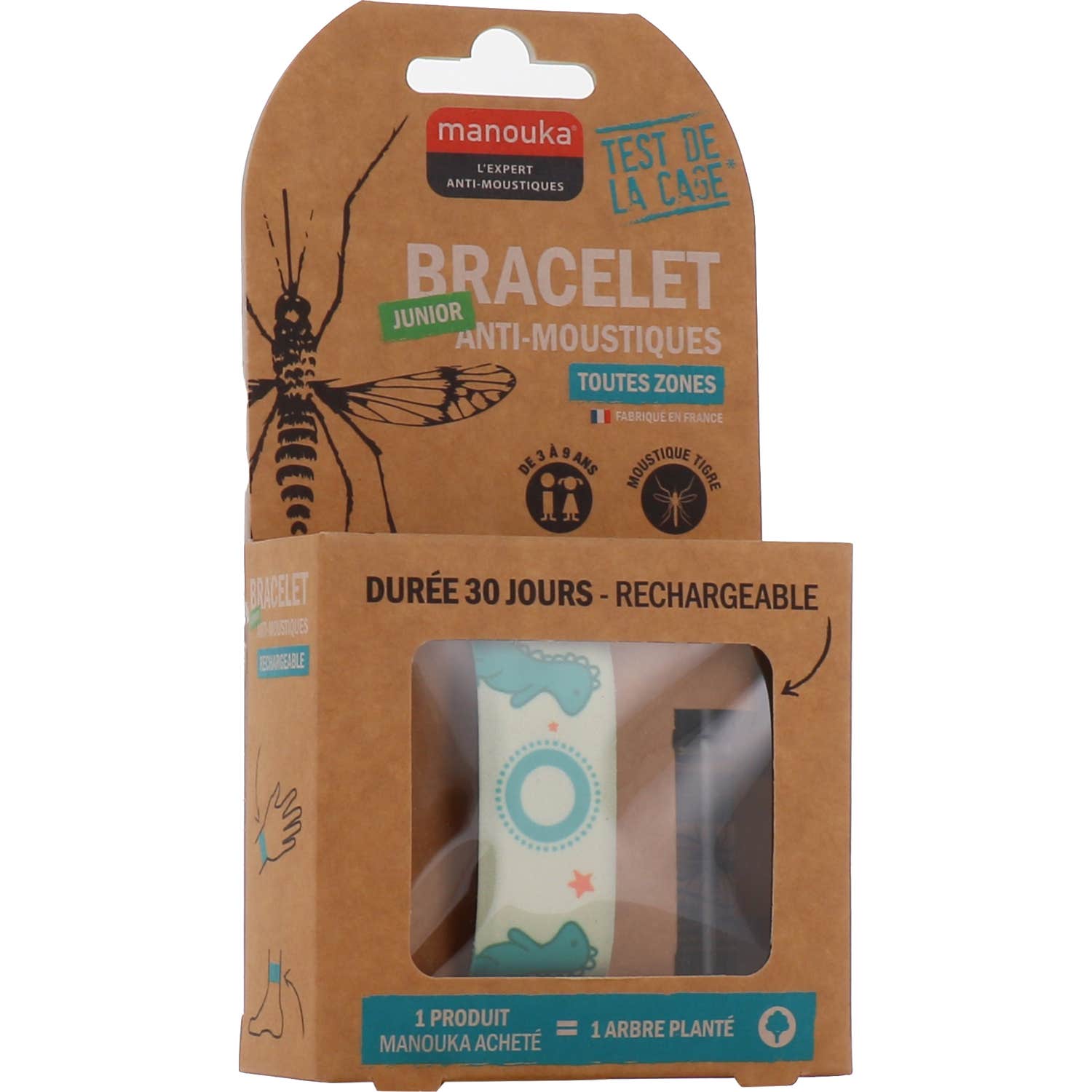 Manouka Pulsera Repelente de Mosquitos Junior Dino 1ud