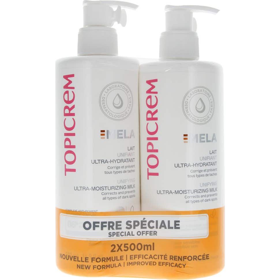 Topicrem Mela Unifiying Ultra-Moisturizing Milk 2x500ml