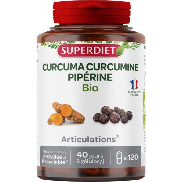 Superdiet Super Dieta Cúrcuma Cúrcuma Cúrcuma Piperina 120 Cápsulas