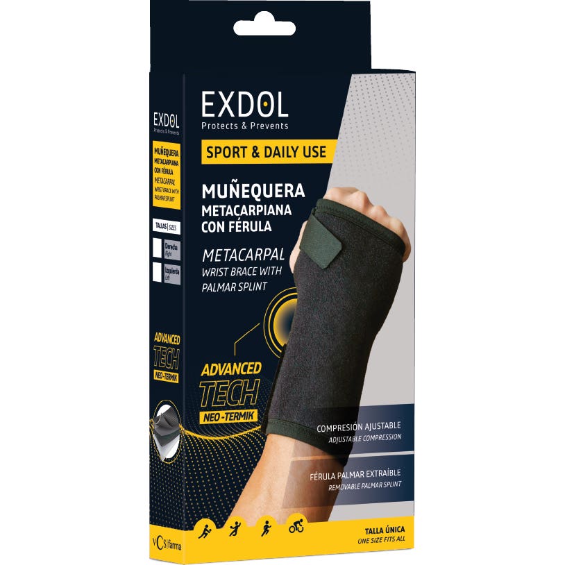 Exdol Muñequera Metacarpiana Férula izquierda 1ud