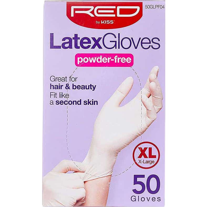 Red By Kiss Powder Free Latex Gloves XL 50uds