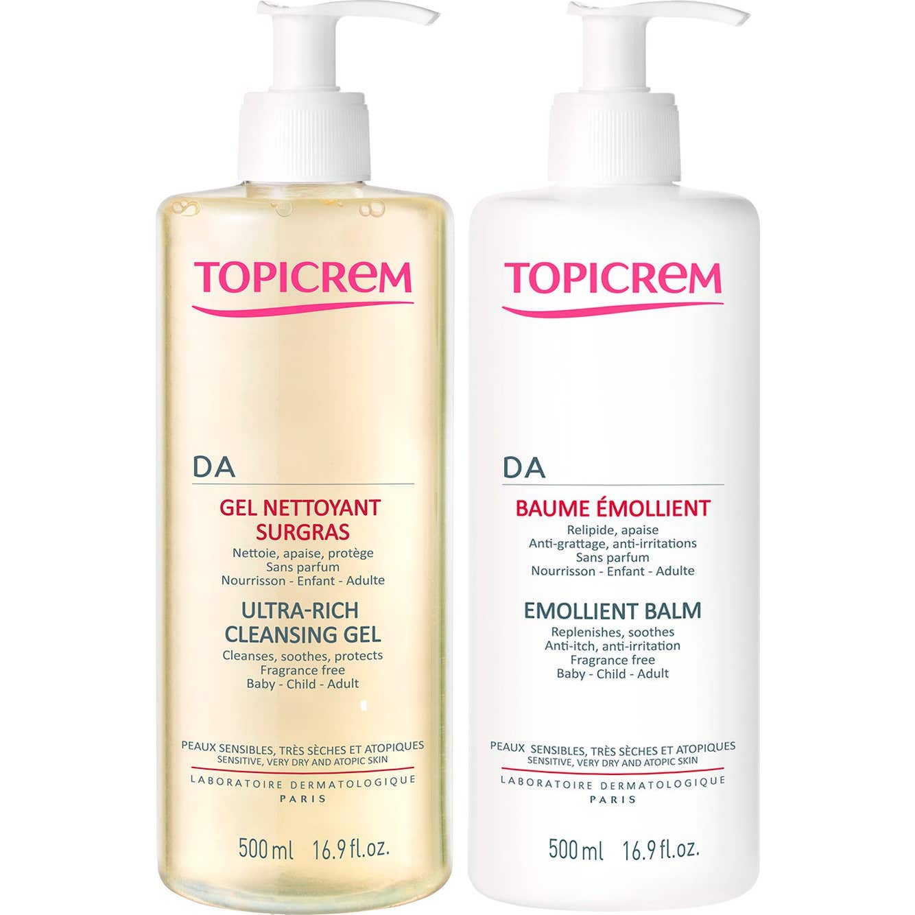 Topicrem Pack Baume + Gel Aceite 500ml