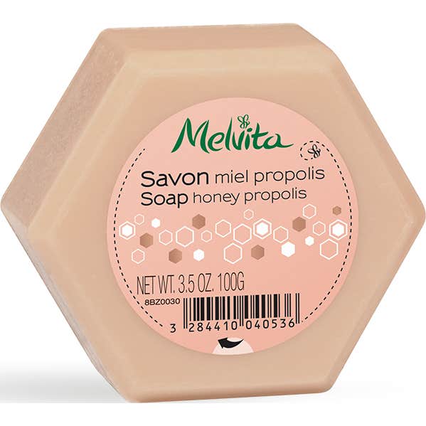 Jabón hexagonal Melvita miel propóleo 100g