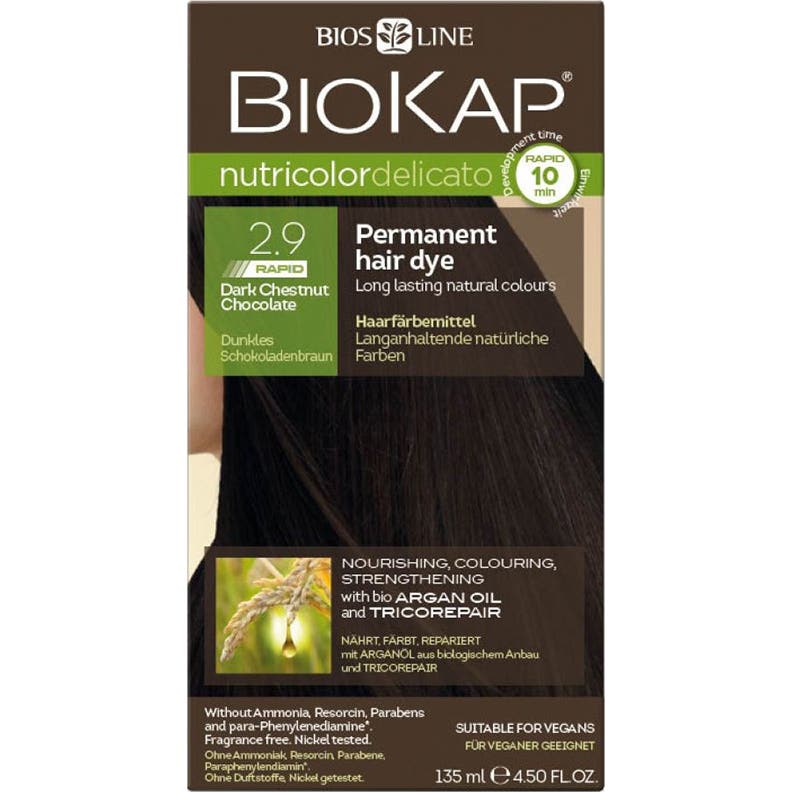 Biokap Nutricolor Tinte 2.9 Castaño Oscuro Chocolate 140ml