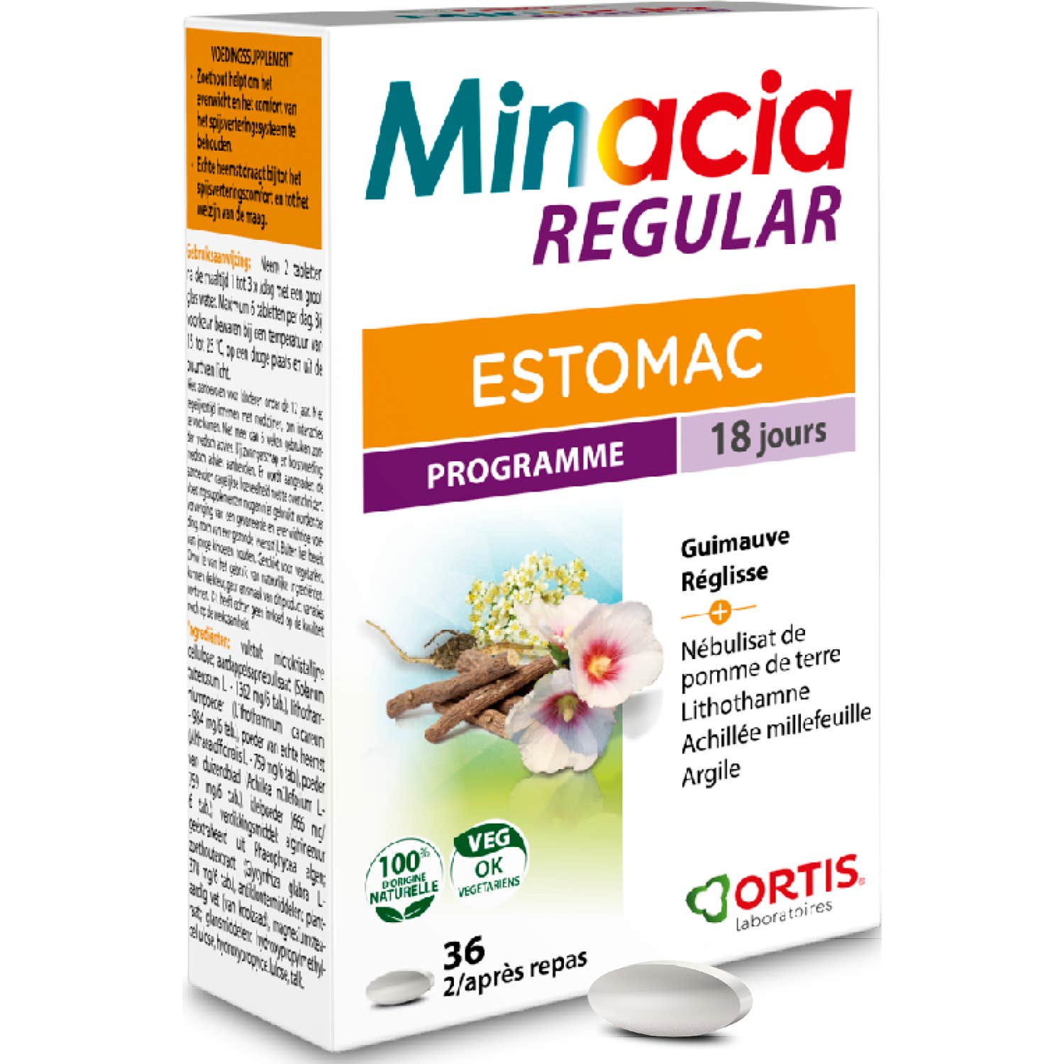 Ortis Minacia Regular Estómago 36comp