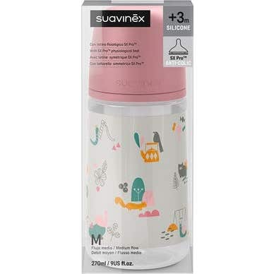 Suavinex Biberón Prints Fisiológico Sx Pro Silicona Medio +0M 270 ml 1 ud